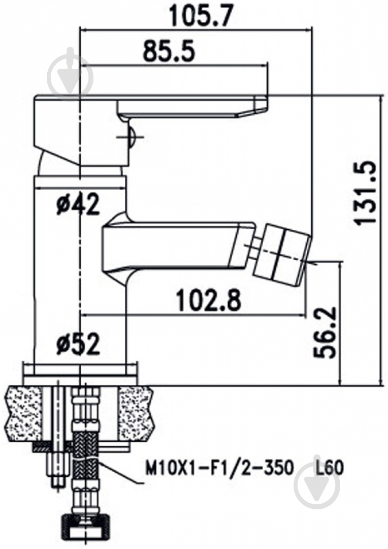Смеситель для биде Aqua Rodos Aqua 90774 - фото 2