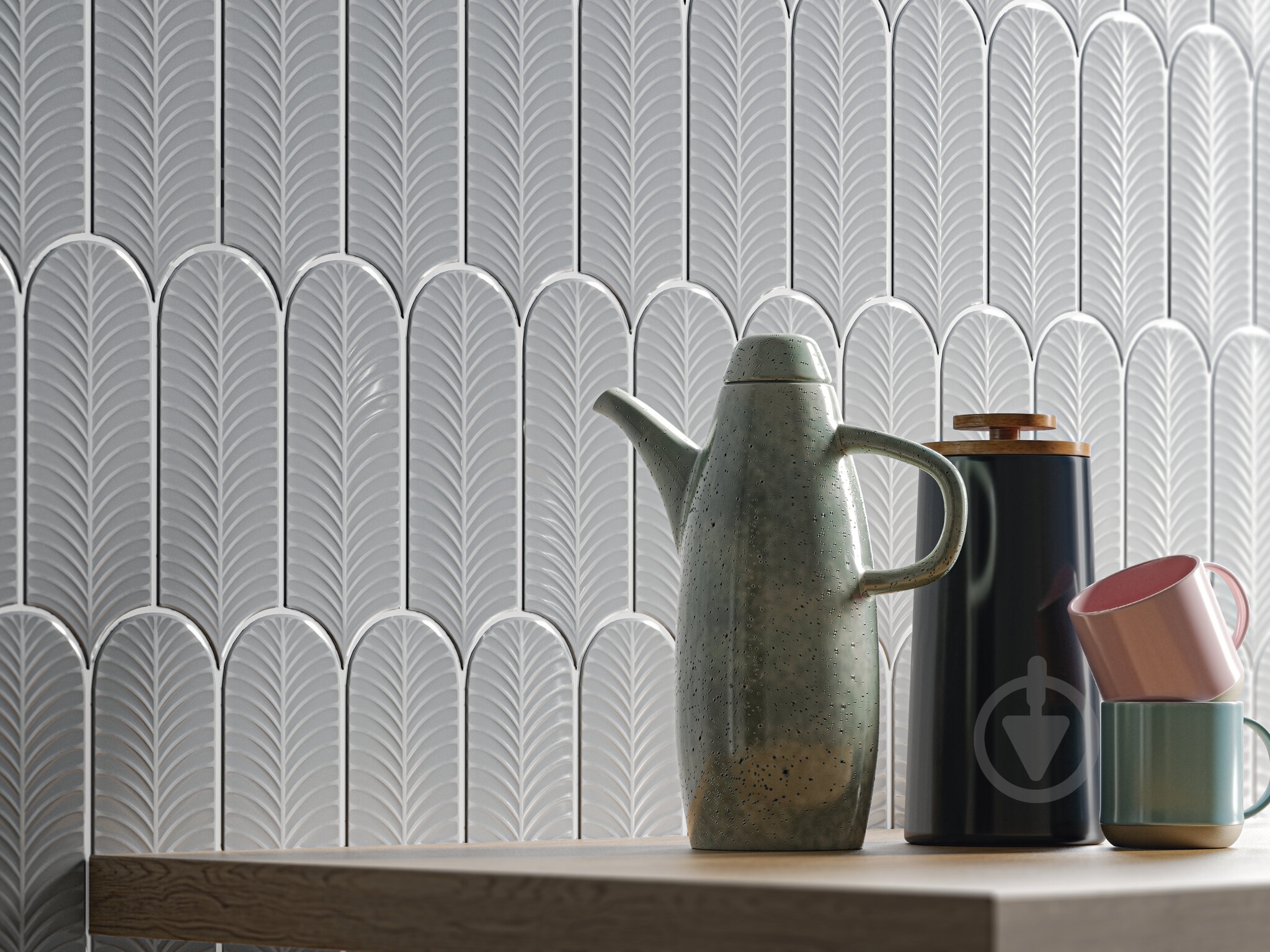 Плитка Cifre Alma Scale Pearl brillo 8x21,5 см - фото 2