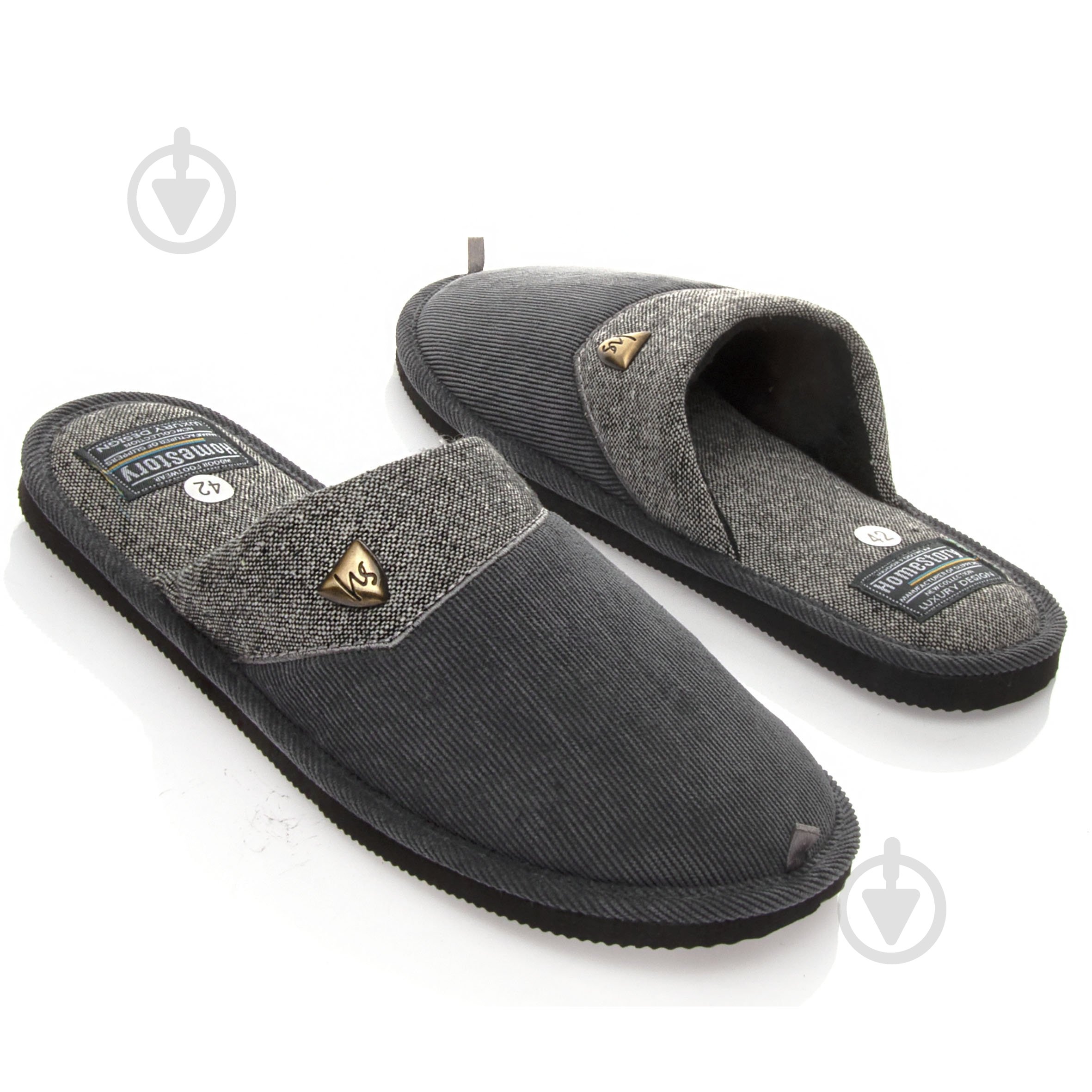 Тапки домашние Home Story 231081-15 р.43 серый - фото 2 Тапки домашние Home Story 231081-15 р.43 серый - фото 2