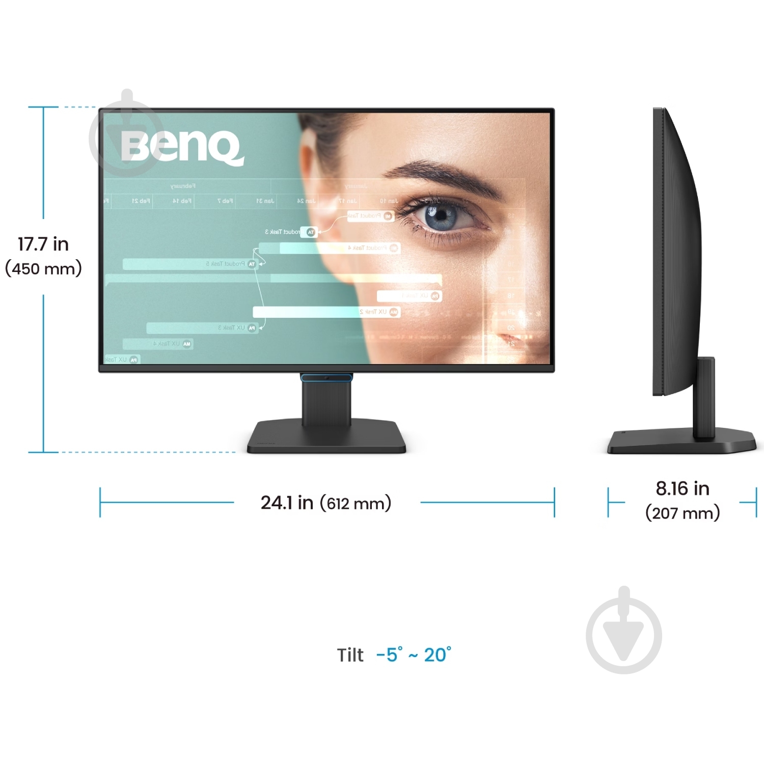 Монитор BenQ GW2790C 27" (9H.LNPLB.QBE) - фото 8