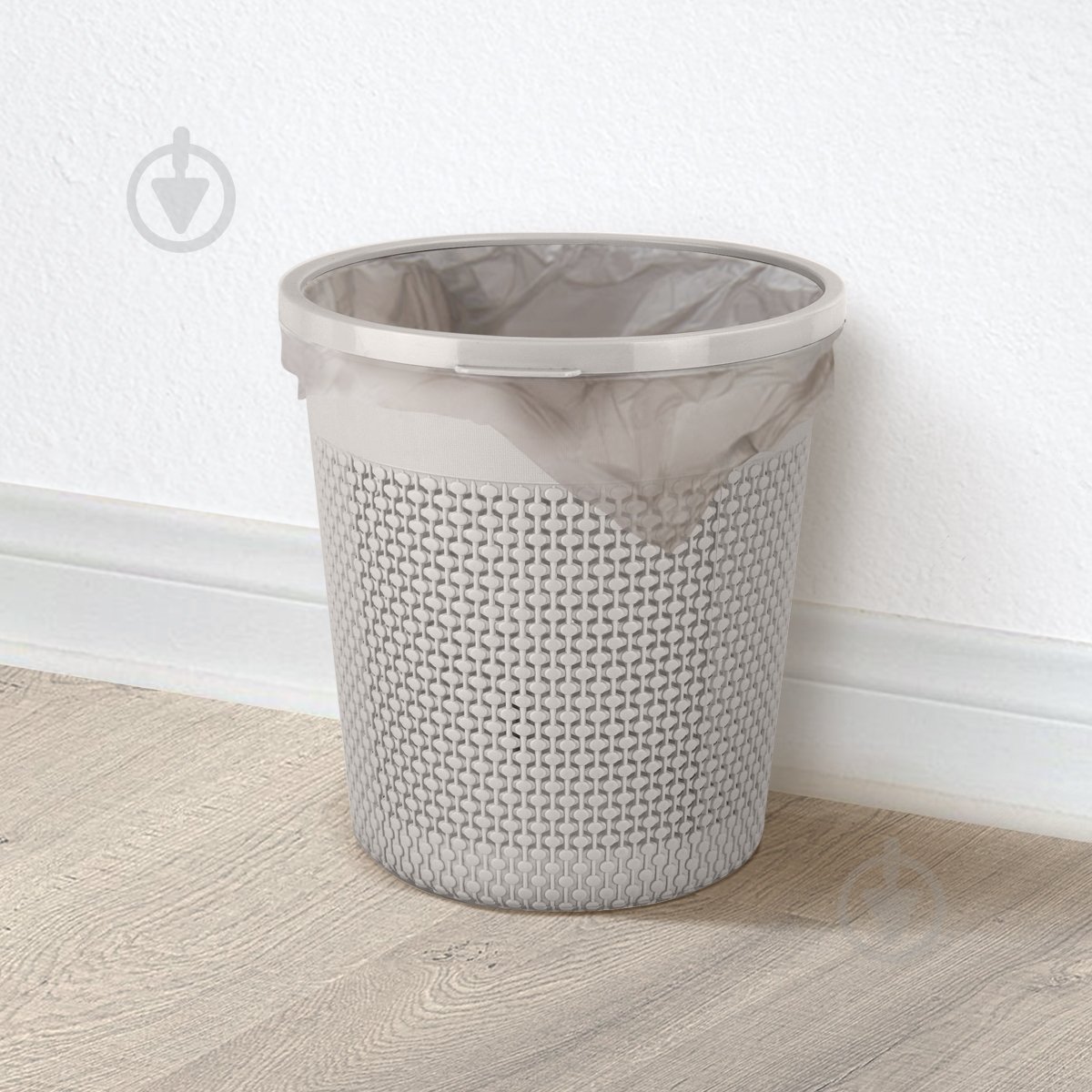 Ведро без крышки MVM 9 л серый - фото 3