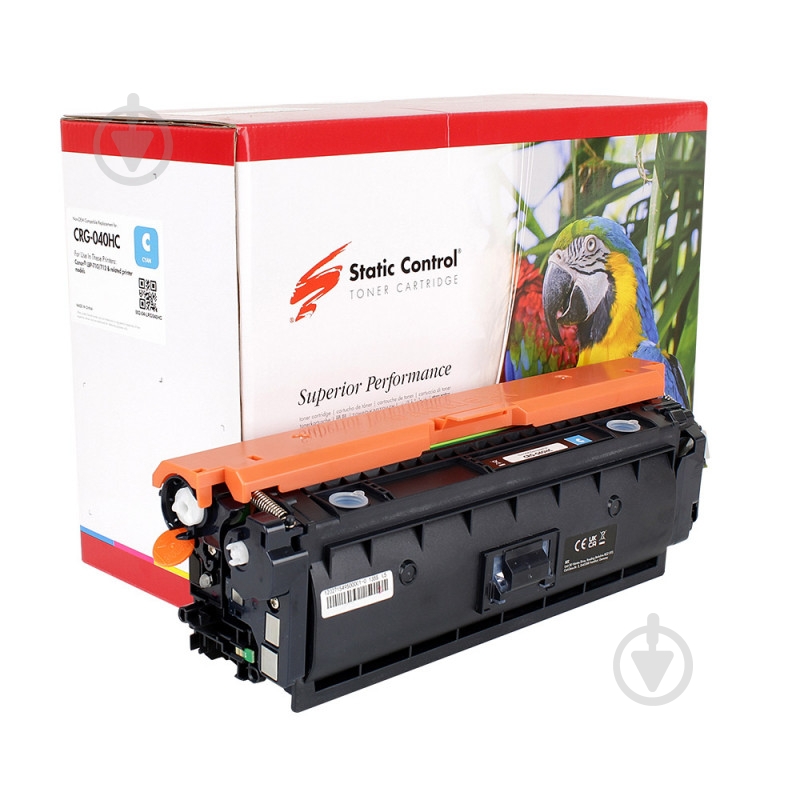 Картридж лазерный Static Control Parrot совместимый для HP CF361X (508X), CANON 040H cyan - фото 1