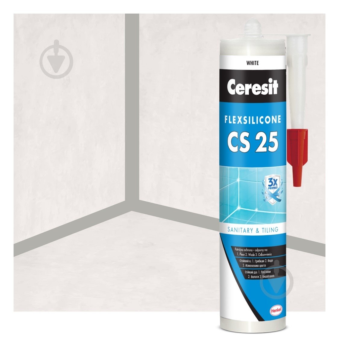 Герметик силиконовый Ceresit SILICOFLEXX CS 25 серебристый 280 мл - фото 2