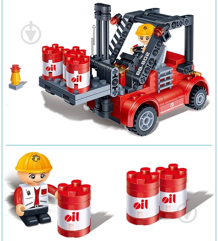 Конструктор BanBao Погрузчик Перевозки 8778 - фото 3 Конструктор BanBao Погрузчик Перевозки 8778 - фото 3