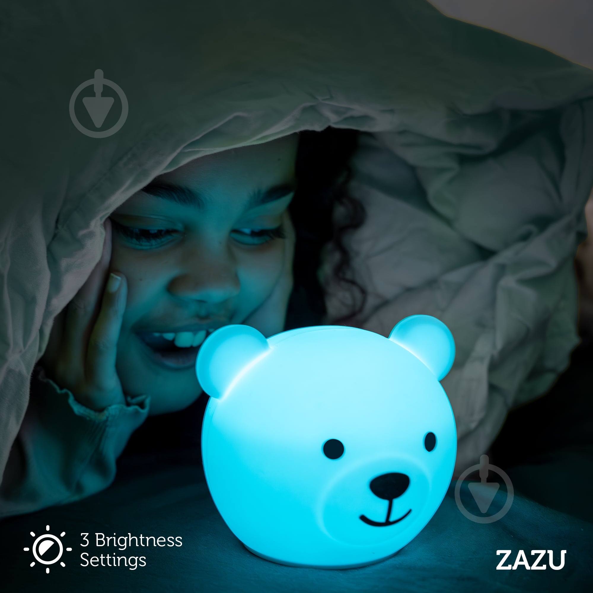 Нічник 3D Led Zazu Bear білий ZA-BOR-01 - фото 3