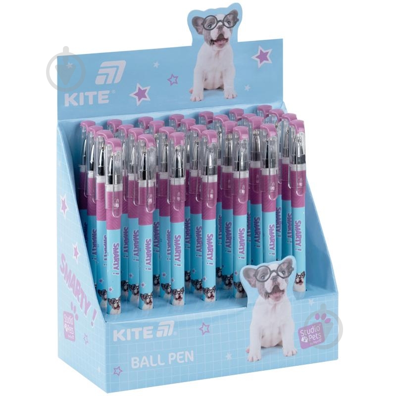 Ручка шариковая KITE Studio Pets синяя SP26-032 - фото 2 Ручка шариковая KITE Studio Pets синяя SP26-032 - фото 2