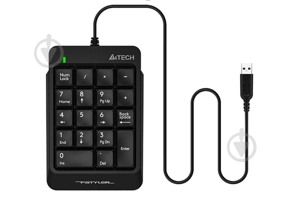 Клавиатура A4Tech (FK13P (Black)) Fstyler Numeric Keypad USB black - фото 1