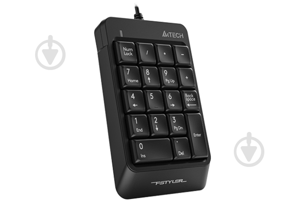 Клавиатура A4Tech (FK13P (Black)) Fstyler Numeric Keypad USB black - фото 4