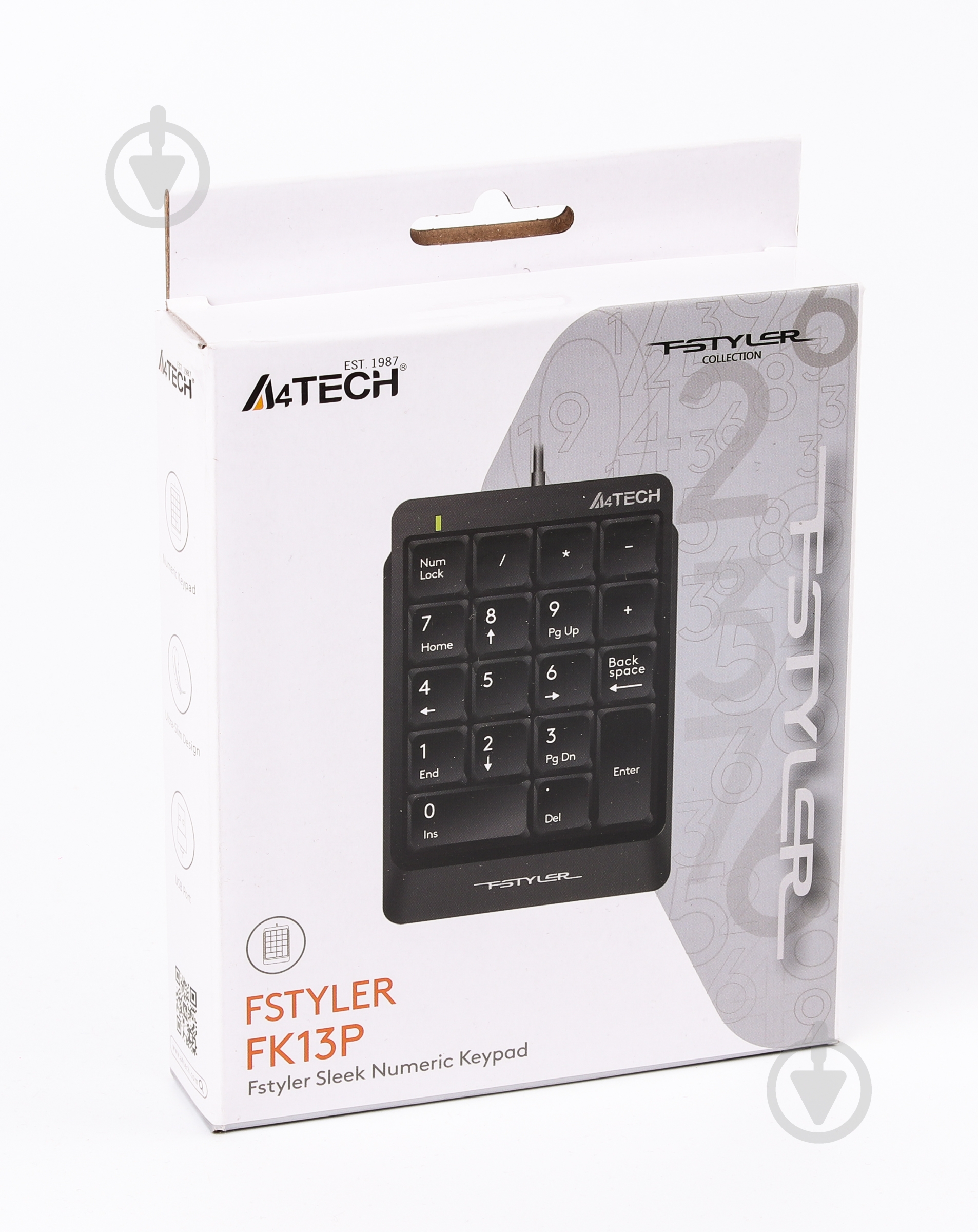 Клавиатура A4Tech (FK13P (Black)) Fstyler Numeric Keypad USB black - фото 5