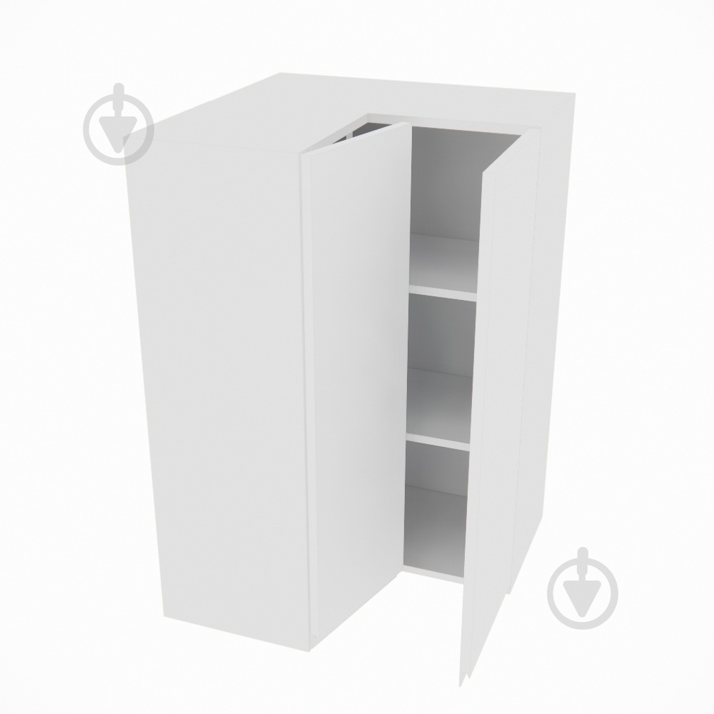 Шкаф Влада (В 60х60 прямой (920)правая) белый шелк/белый - фото 2