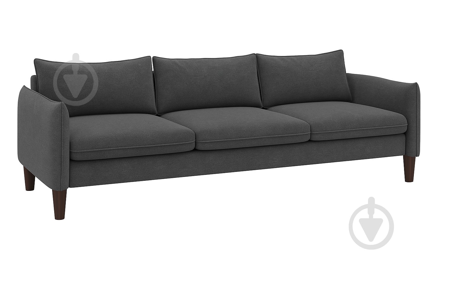 Диван прямой SOFYNO ВЕСТА-3 Gemma 97 черный 175x90x760 мм - фото 1
