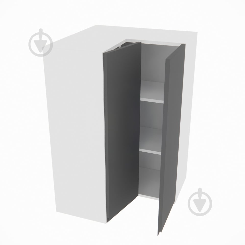 Шкаф Влада (В 60х60 прямой (920)правая) графит/белый - фото 2 Шкаф Влада (В 60х60 прямой (920)правая) графит/белый - фото 2