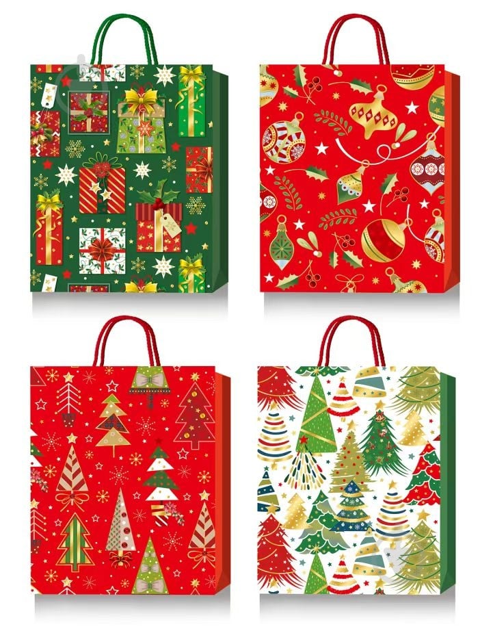 Пакет подарочный новогодний 18cмх22 см ДЕЛЮКС детские дизайны Happycom International - фото 1 Пакет подарочный новогодний 18cмх22 см ДЕЛЮКС детские дизайны Happycom International - фото 1