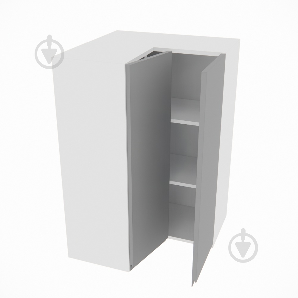 Шкаф Влада (В 60х60 прямой (920)правая) серый бархат/белый - фото 2 Шкаф Влада (В 60х60 прямой (920)правая) серый бархат/белый - фото 2