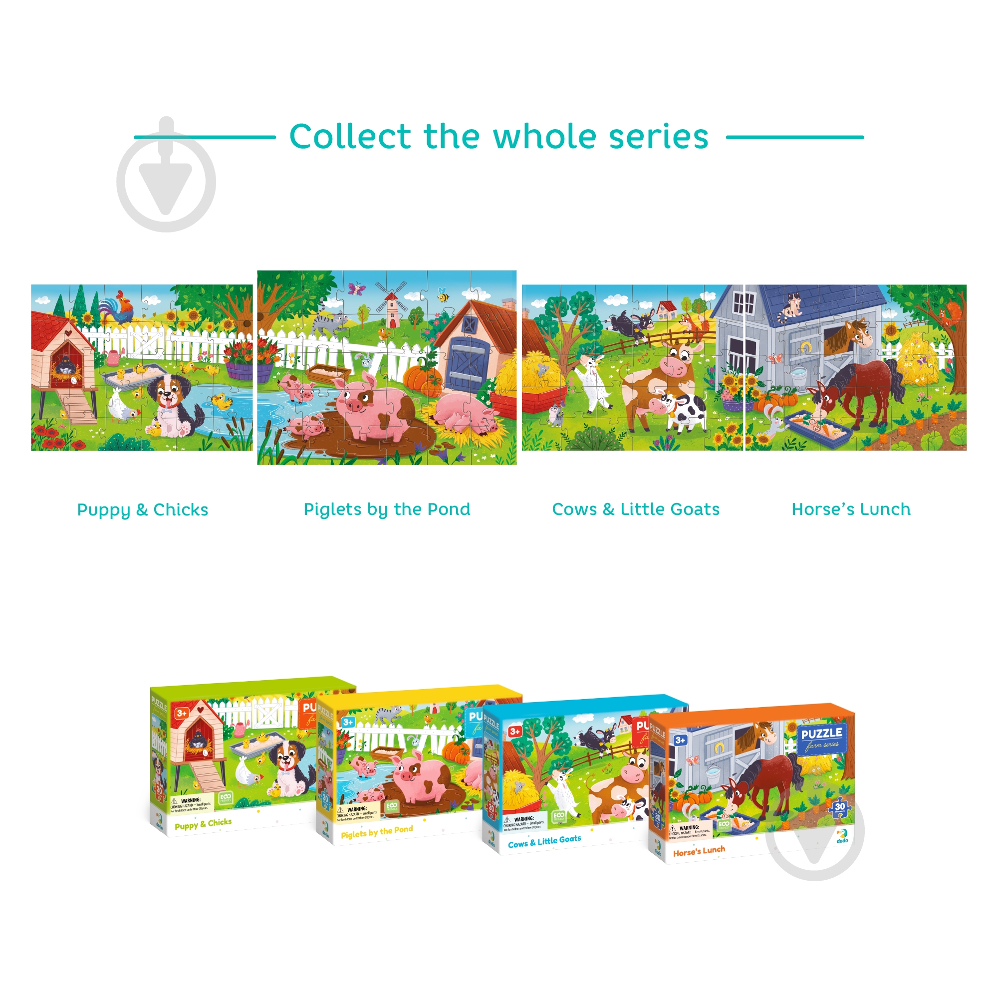 Пазл DoDo Поросята біля ставка, 30 елементів 300682 - фото 3