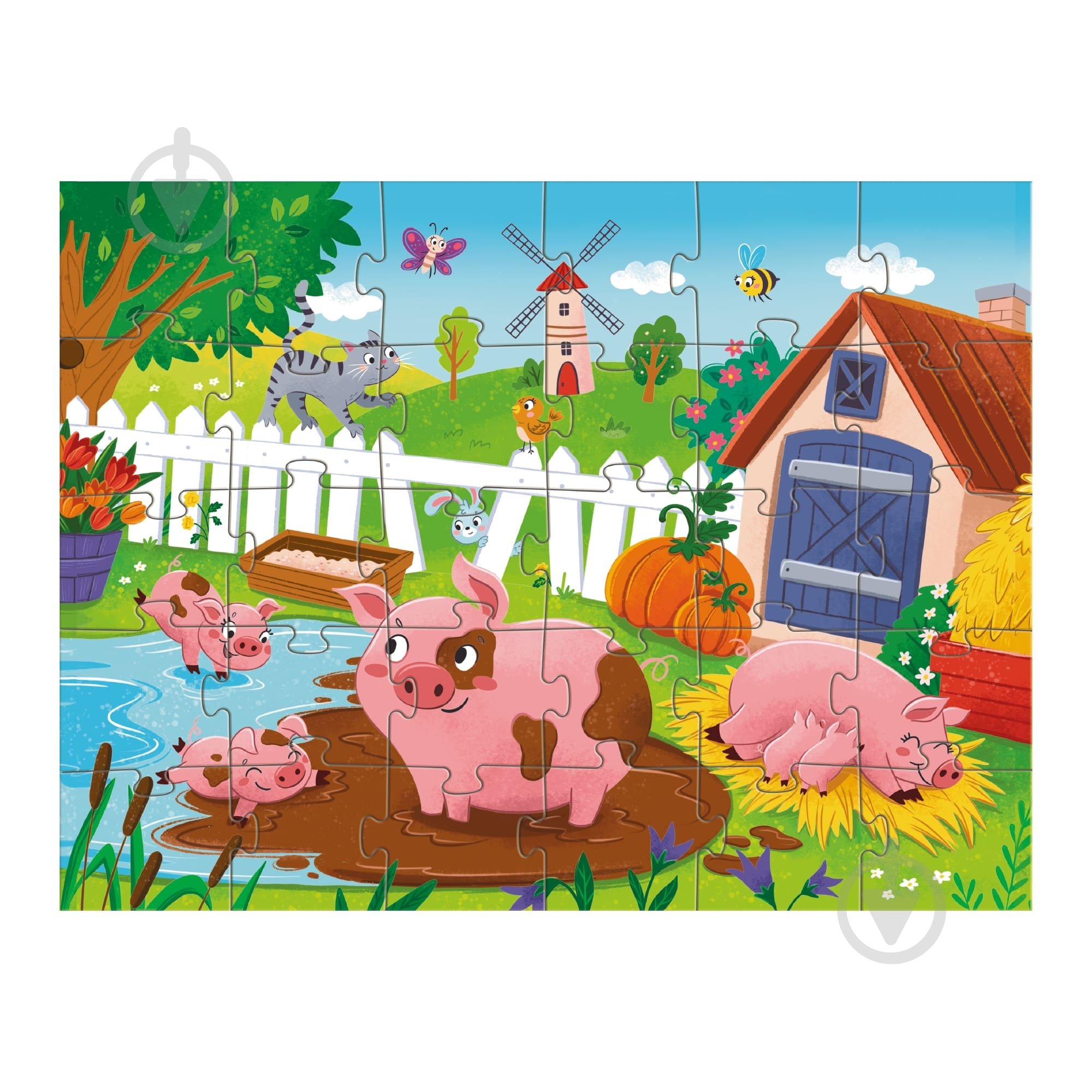 Пазл DoDo Поросята біля ставка, 30 елементів 300682 - фото 2