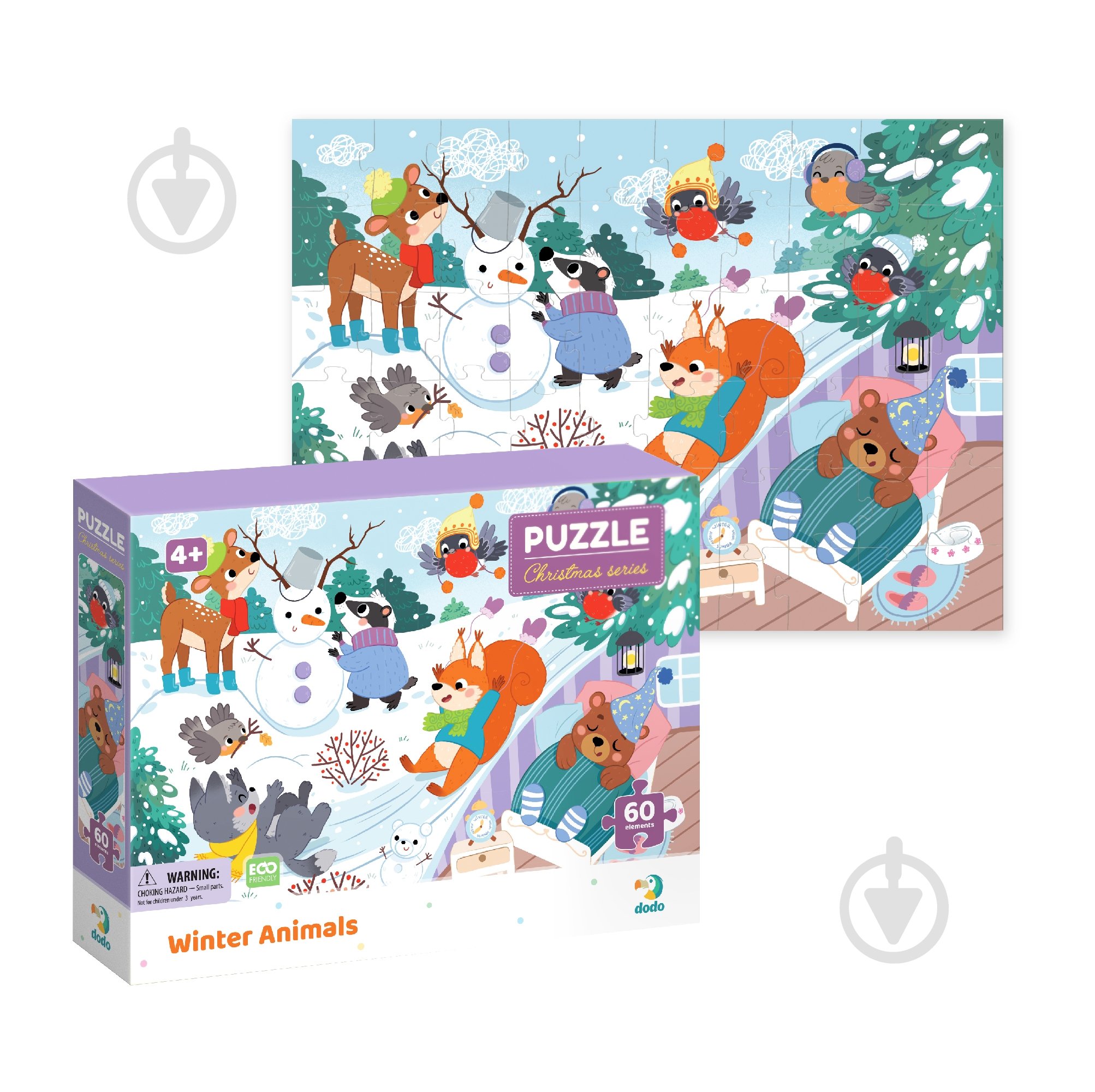 Пазл DoDo Зимние животные, 60 элементов 300578 - фото 4 Пазл DoDo Зимние животные, 60 элементов 300578 - фото 4