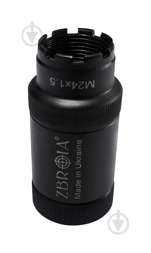 Полум'ягасник Zbroia для АК кал. 5,45. Резьба М24x1.5R - фото 4 Полум'ягасник Zbroia для АК кал. 5,45. Резьба М24x1.5R - фото 4