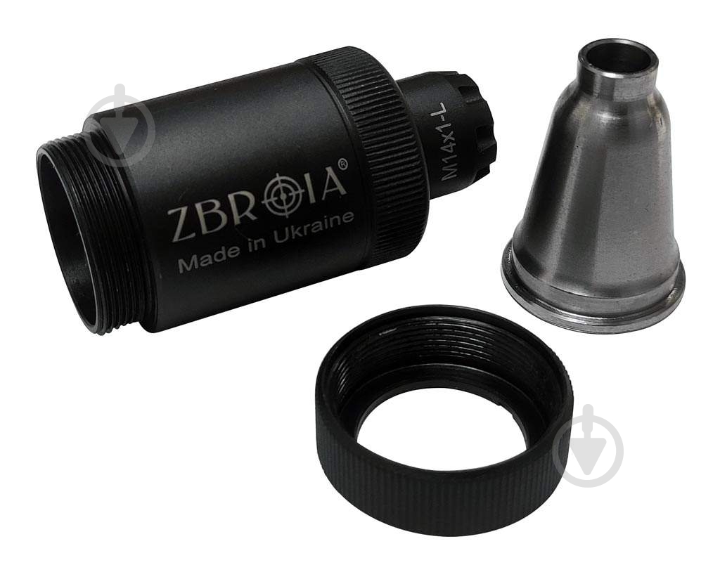 Пламегаситель Zbroia для AK кал.7,62 резьба M14x1-L - фото 3 Пламегаситель Zbroia для AK кал.7,62 резьба M14x1-L - фото 3