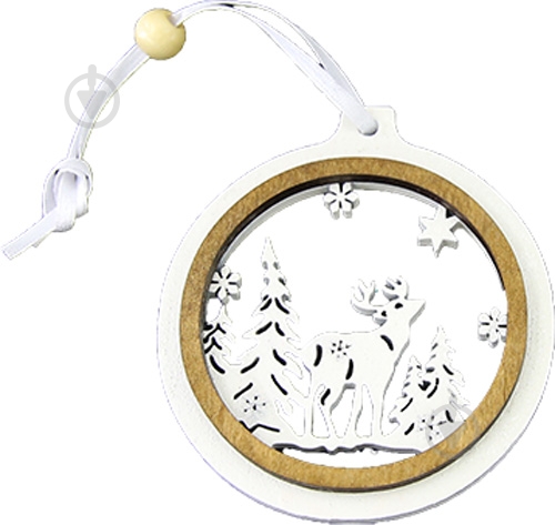 Подвеска Лес 8,1 см белый 1220355 - фото 1