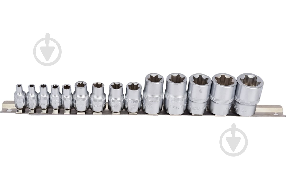 Набор головок Е-профиль 1/4", 3/8", 1/2" (Е4-Е24) Rock FORCE 15 шт. RF-4158 - фото 3 Набор головок Е-профиль 1/4", 3/8", 1/2" (Е4-Е24) Rock FORCE 15 шт. RF-4158 - фото 3