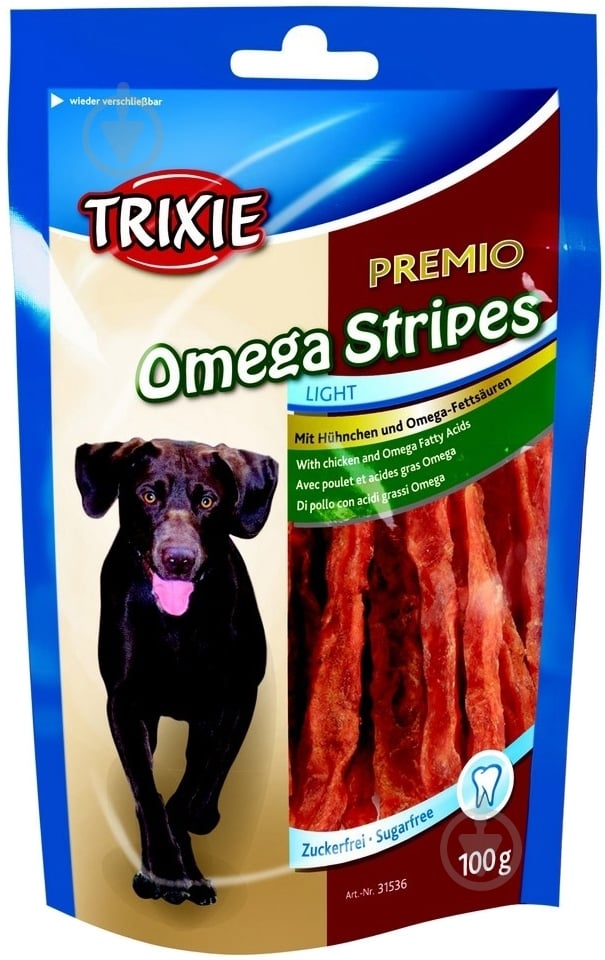 Ласощі Trixie Esquisita Premio Omega Stripes 100 г 31536 - фото 1 Ласощі Trixie Esquisita Premio Omega Stripes 100 г 31536 - фото 1