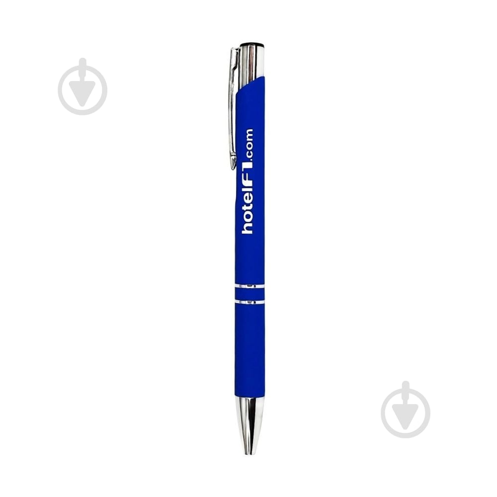 Ручка шариковая Bergamo с логотипом синий - фото 2