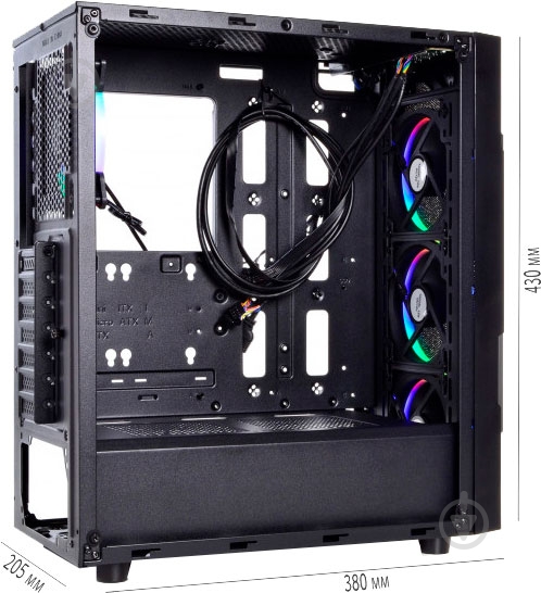Корпус QUBE Strike 600W APFC Black (STRIKE_F36U3) - фото 6