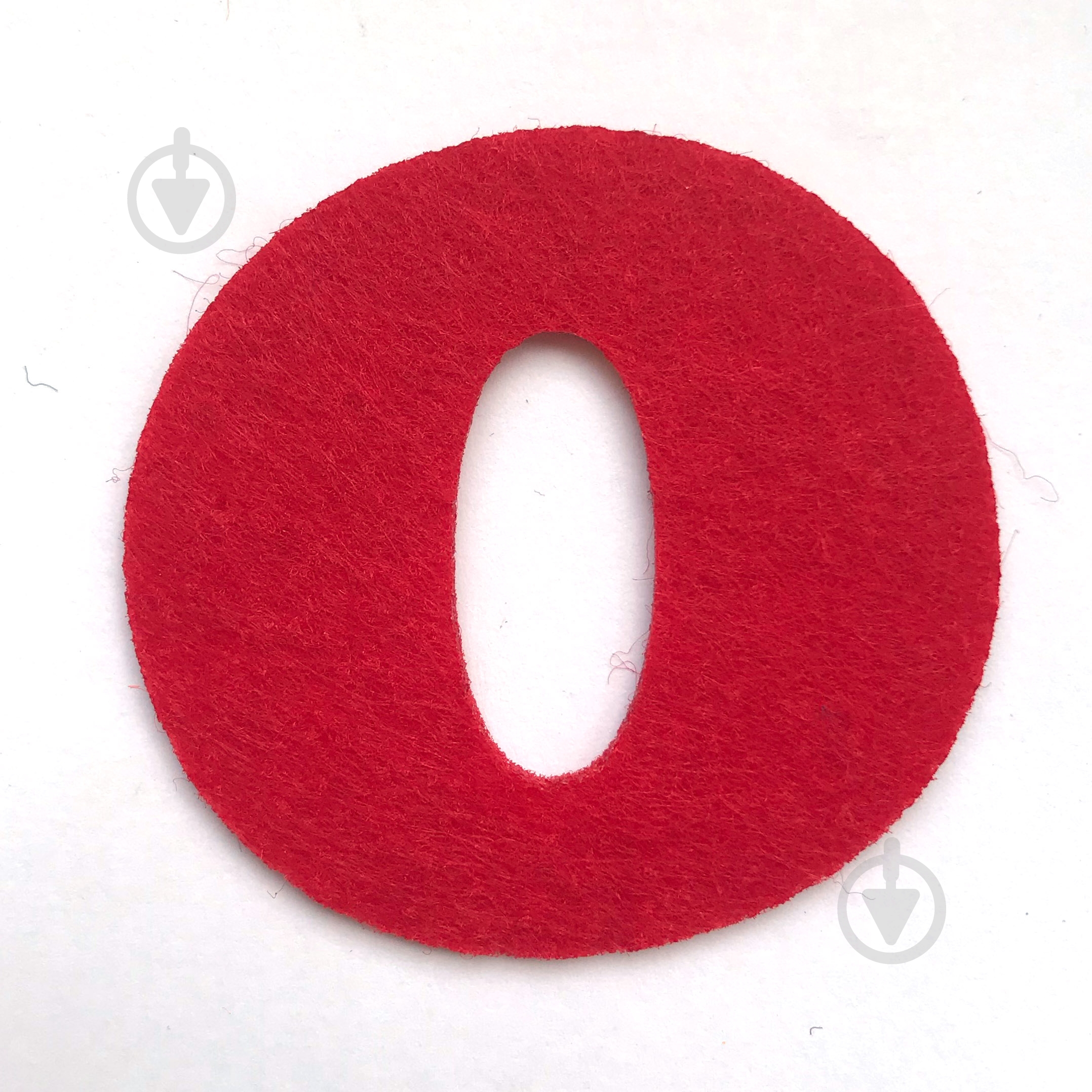 Буква Аплі Краплі О з фетру 2 мм 10 см в ассортименте - фото 1