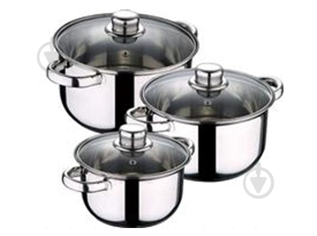 Набор кастрюль Wellberg 6 предметов WB-1233 - фото 1