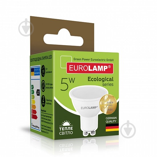 Лампа світлодіодна Eurolamp 5 Вт MR16 матова GU10 220 В 3000 К LED-SMD-05103(N) - фото 1