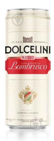 Сидр Dolcelini Россо со вкусом Ламбруско 0,33 л - фото 1 Сидр Dolcelini Россо со вкусом Ламбруско 0,33 л - фото 1