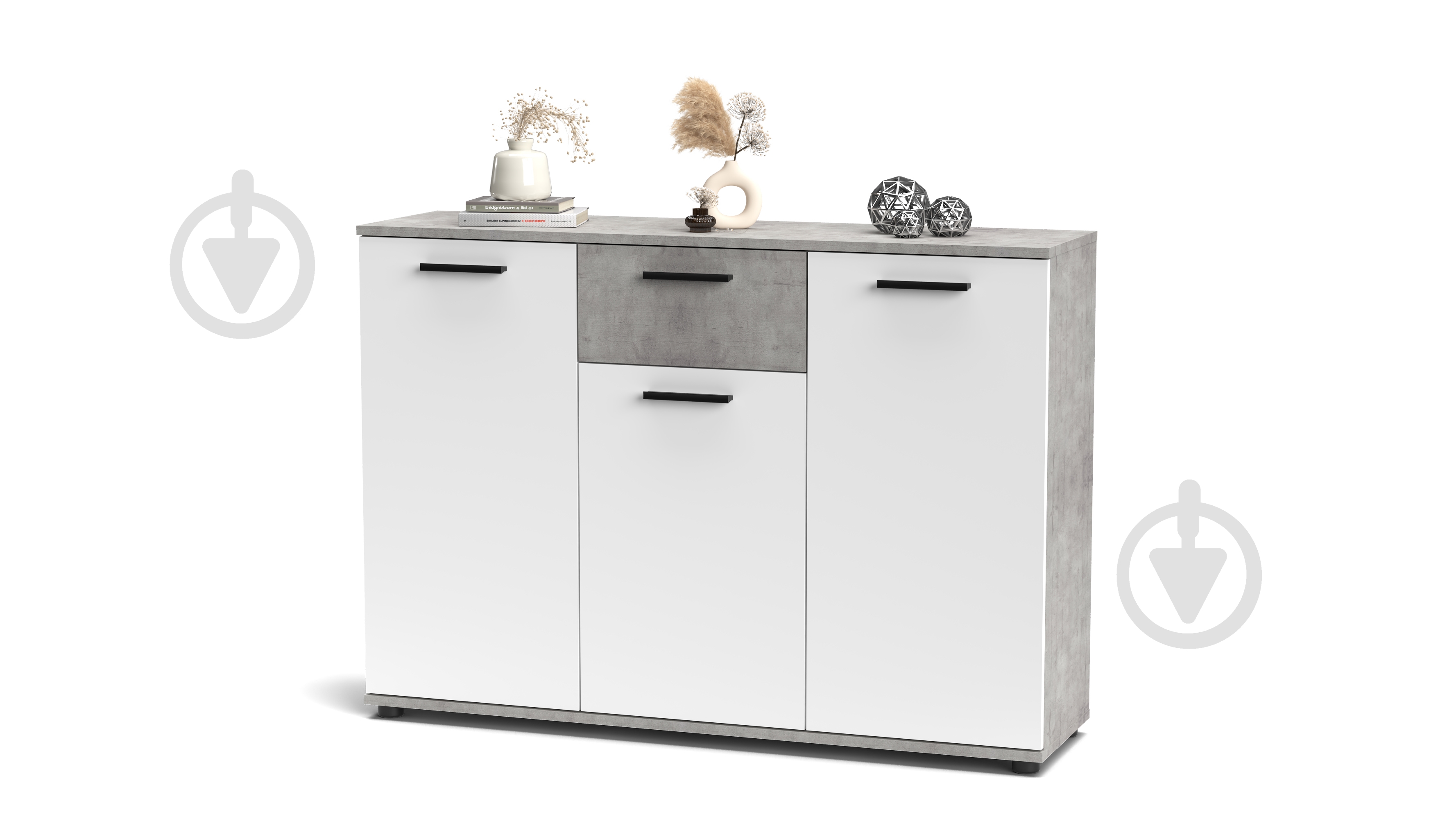 Комод Berno BE3 1202x853x325 мм вудкон/белый - фото 1