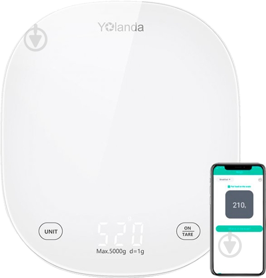Весы кухонные Yolanda Smart kitchen scale White CK10A - фото 1