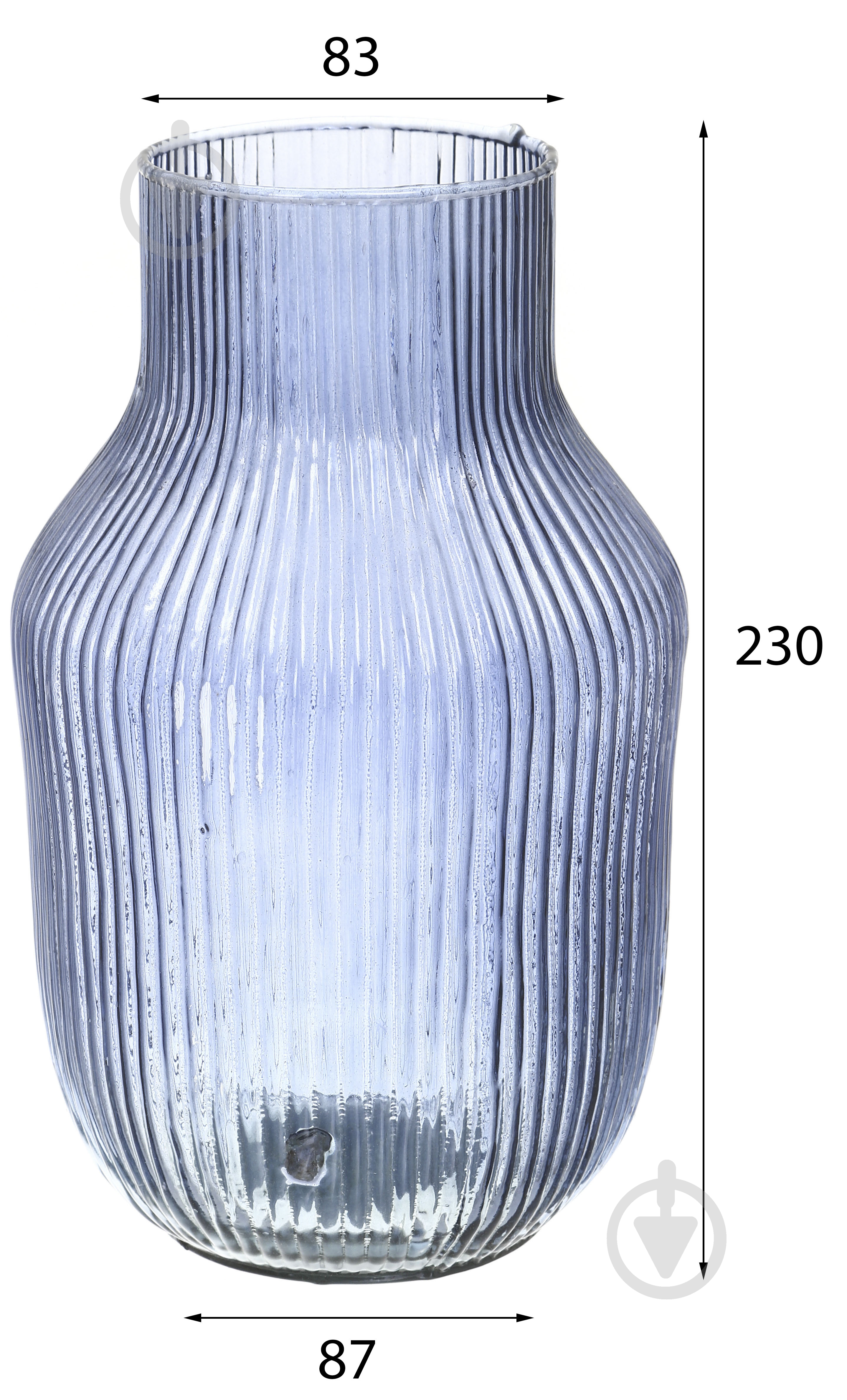 Ваза стеклянная STRIPES D120 в ассортименте 23 см YE1000530 - фото 2