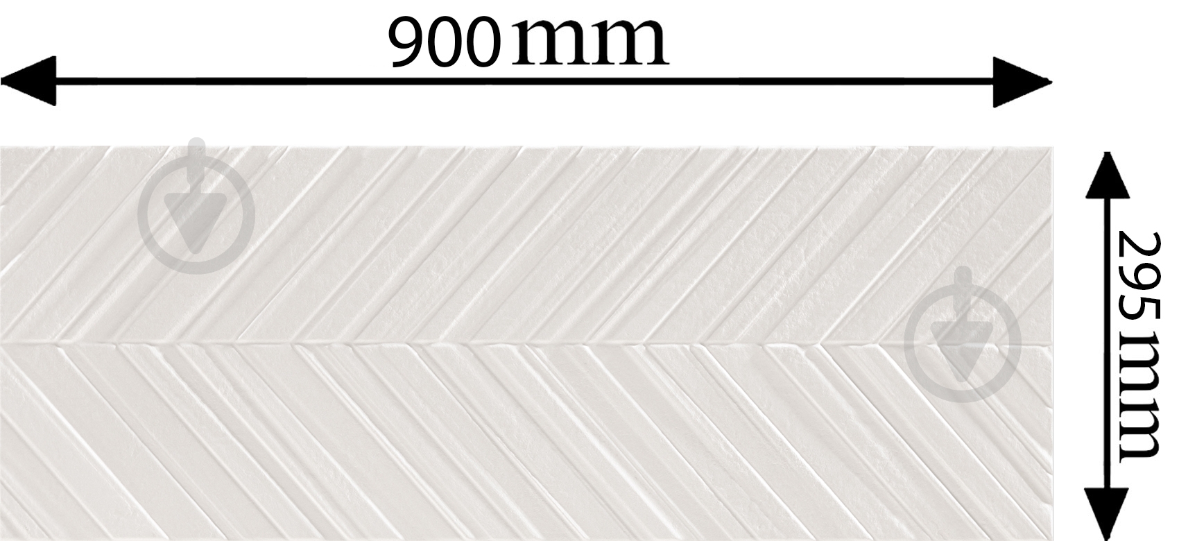 Плитка Cifre Шеврон Ваит 29,5х90 - фото 2