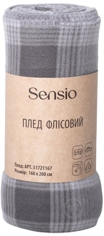 Плед GREY CELL 160x200 см сірий Sensio - фото 1