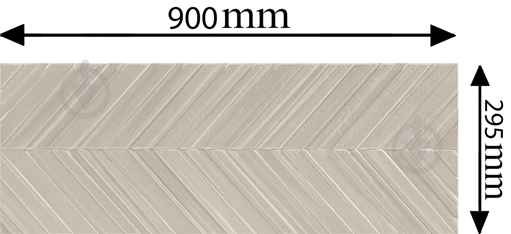 Плитка Cifre Шеврон Тортора 29,5х90 - фото 2