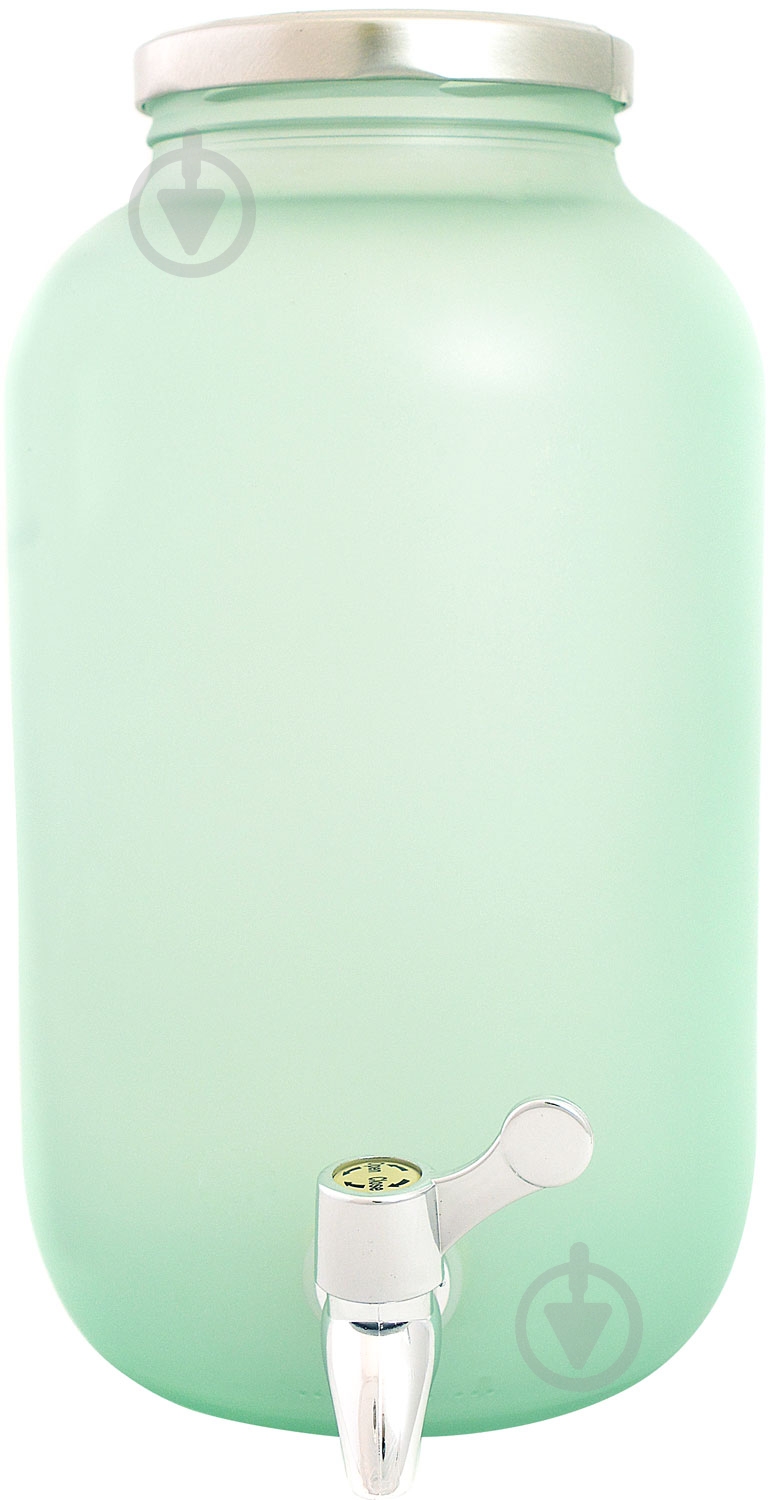 Лимонадница GlassGo 4,25 л с краником зеленая - фото 1