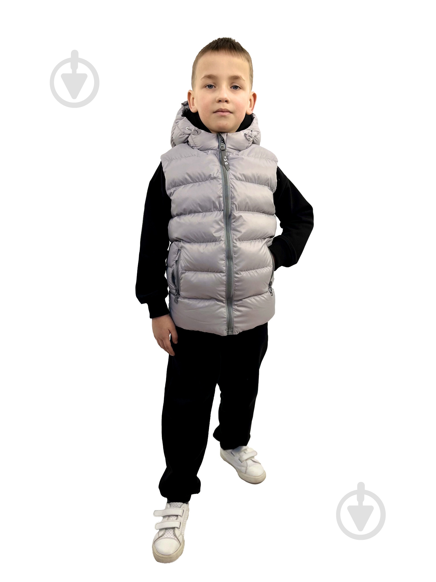 Жилет пуховой унисекс DC SPACE Робин р.122 серый - фото 1