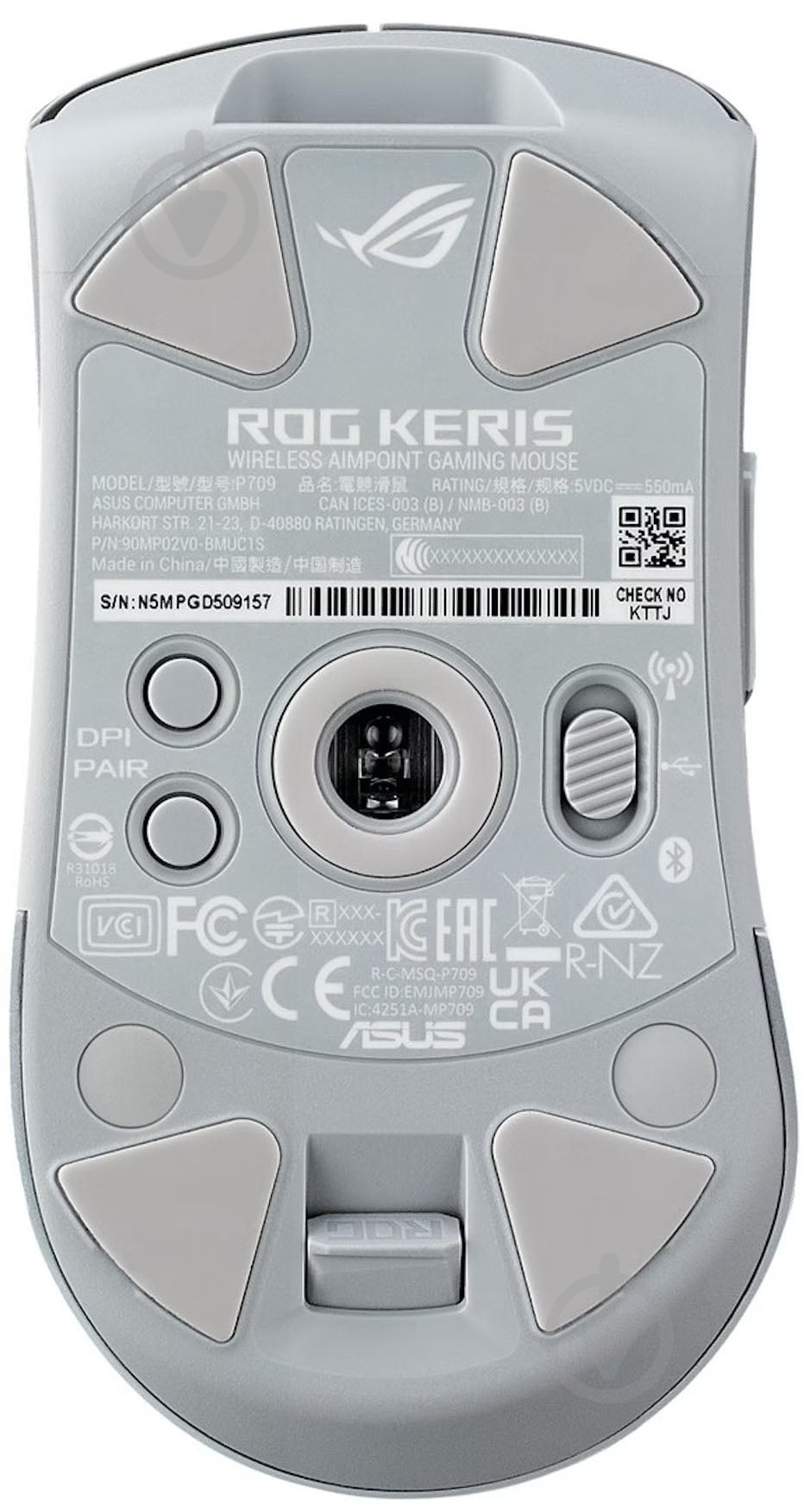 Мышь Asus ROG Keris Wireless AimPoint RGB white (90MP02V0-BMUA10) - фото 7