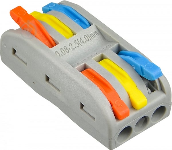 Клемник з’єднувальний Аско-Укрем PCT-2-3-С (уп.-3 шт) помаранчевий A0130010144 - фото 1