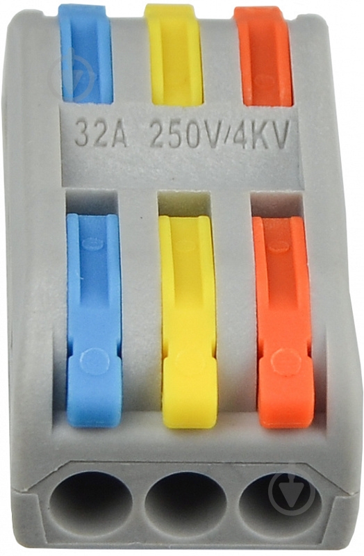 Клемник з’єднувальний Аско-Укрем PCT-2-3-С (уп.-3 шт) помаранчевий A0130010144 - фото 3