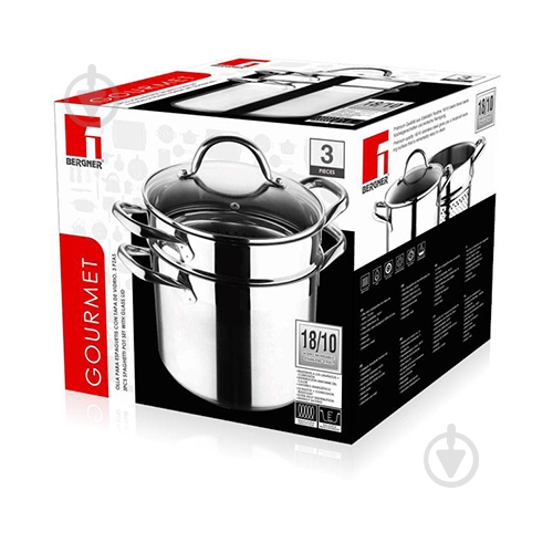 Набор кастрюль Bergner 3 предмета BG-6520 Gourmet - фото 2