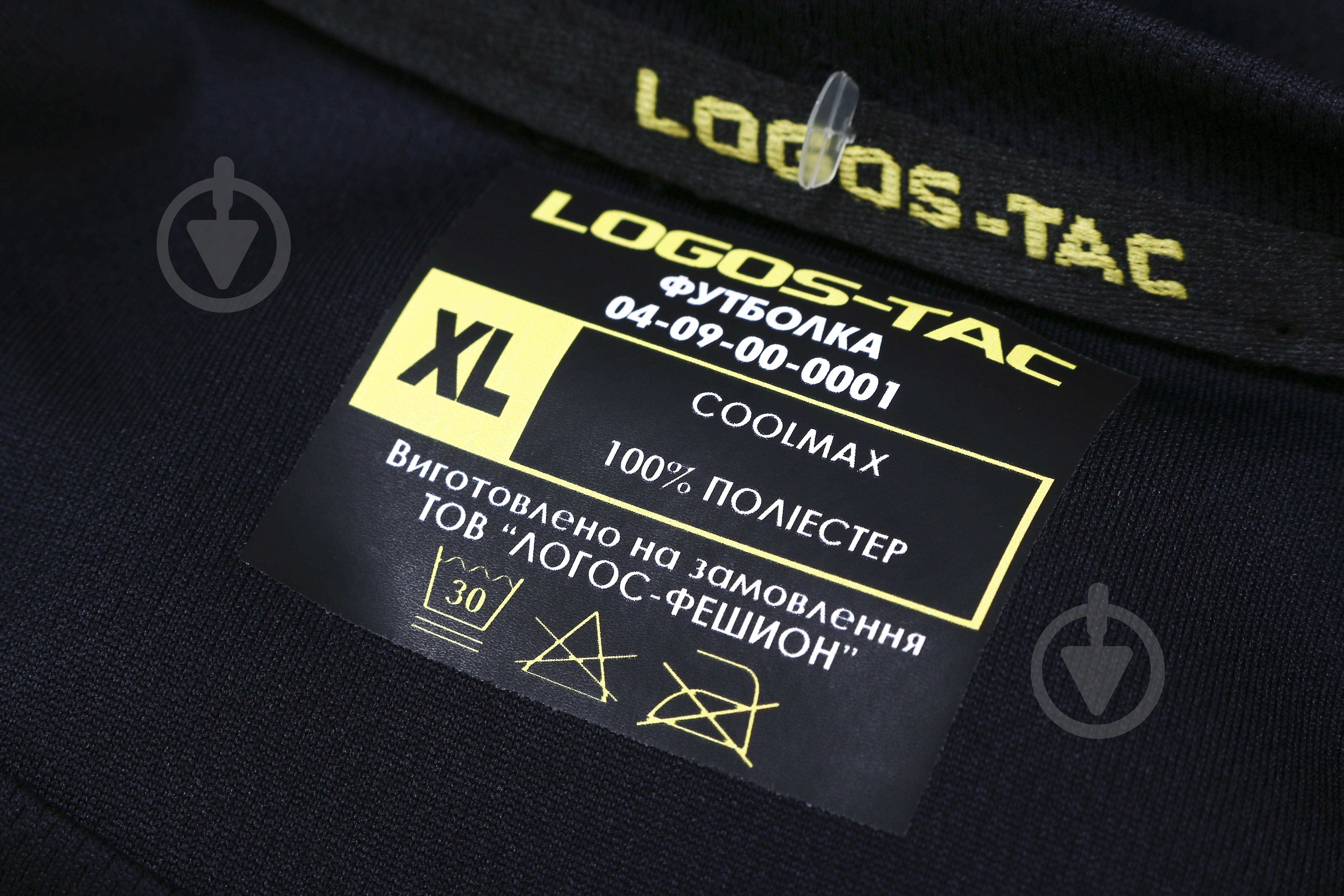 Футболка LOGOS-Tac з COOLMAX без нанесення 04-09-00-0001 р.XL чорний - фото 9