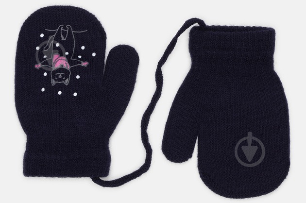Варежки YO! р.12 /темно-синий - фото 2