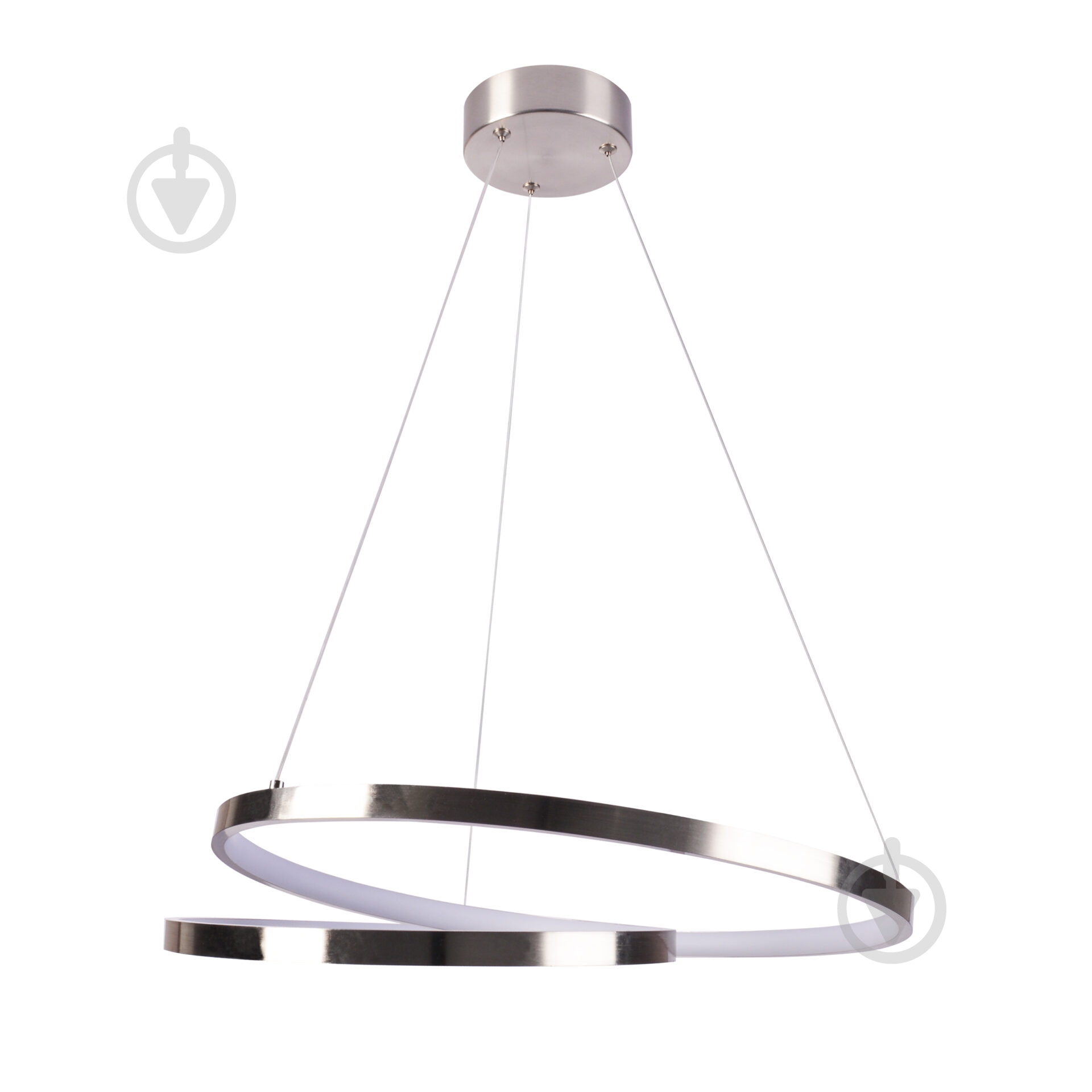 Люстра подвесная Goldlux Zefira 1x40 Вт LED-модуль никель 328045 - фото 1