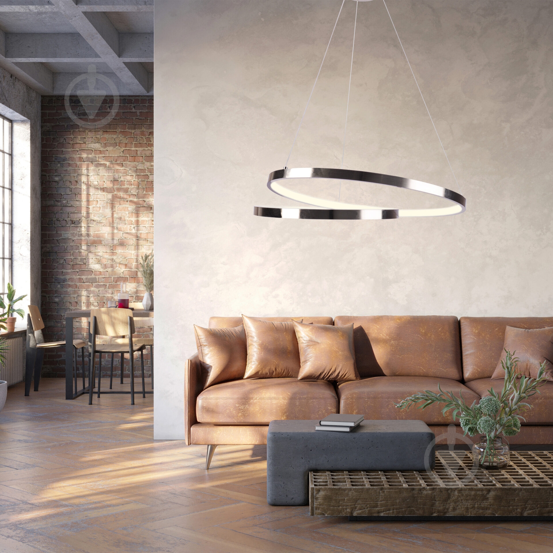 Люстра подвесная Goldlux Zefira 1x40 Вт LED-модуль никель 328045 - фото 2