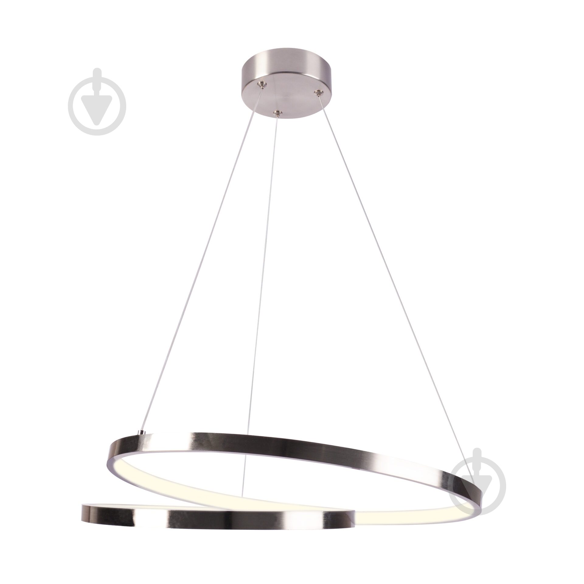 Люстра подвесная Goldlux Zefira 1x40 Вт LED-модуль никель 328045 - фото 3