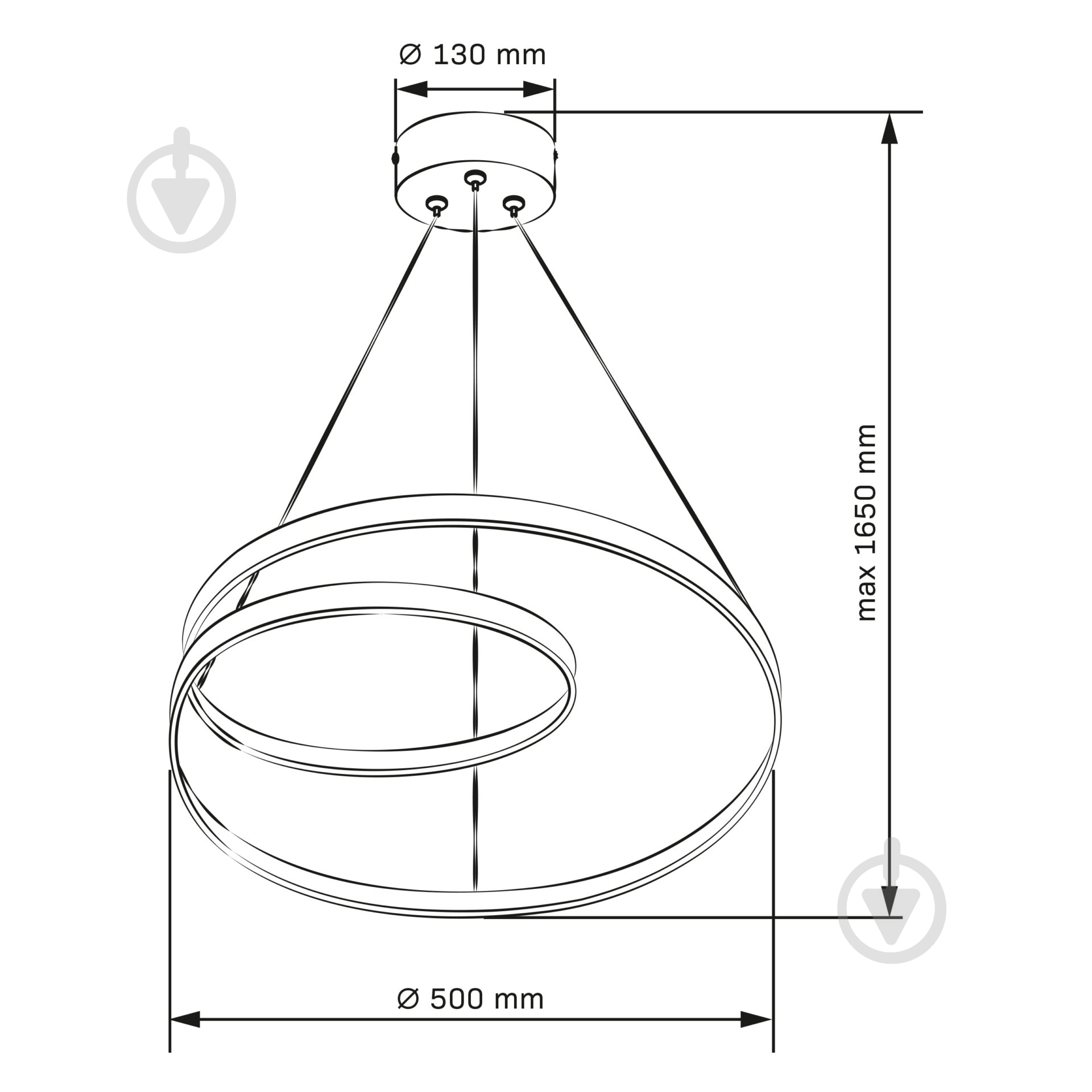 Люстра подвесная Goldlux Zefira 1x40 Вт LED-модуль никель 328045 - фото 4